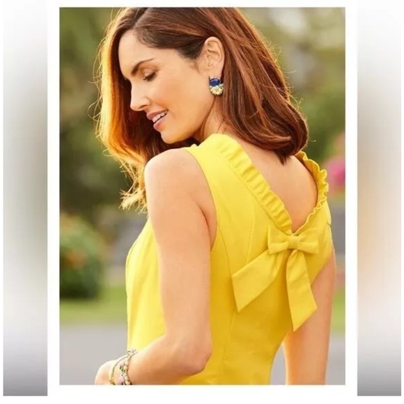 Talbots Dresses & Skirts - 🔥🔥🔥Talbots Petite Yellow Bow Tie Detail Petite Dress 14P